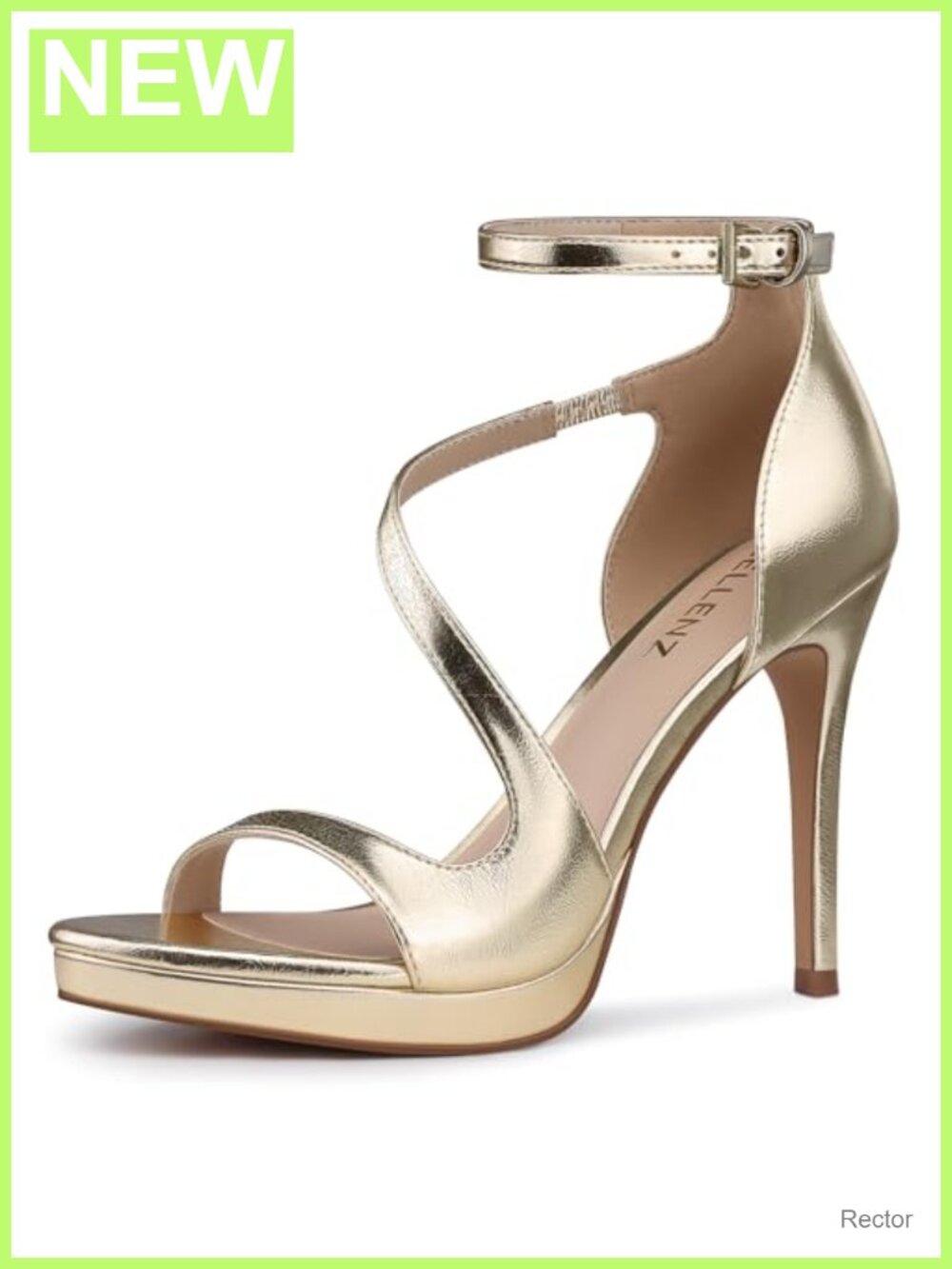 Stiletto High Heels 4.3 Inch Platform Women's Dressy Glitter Heeled Sandals